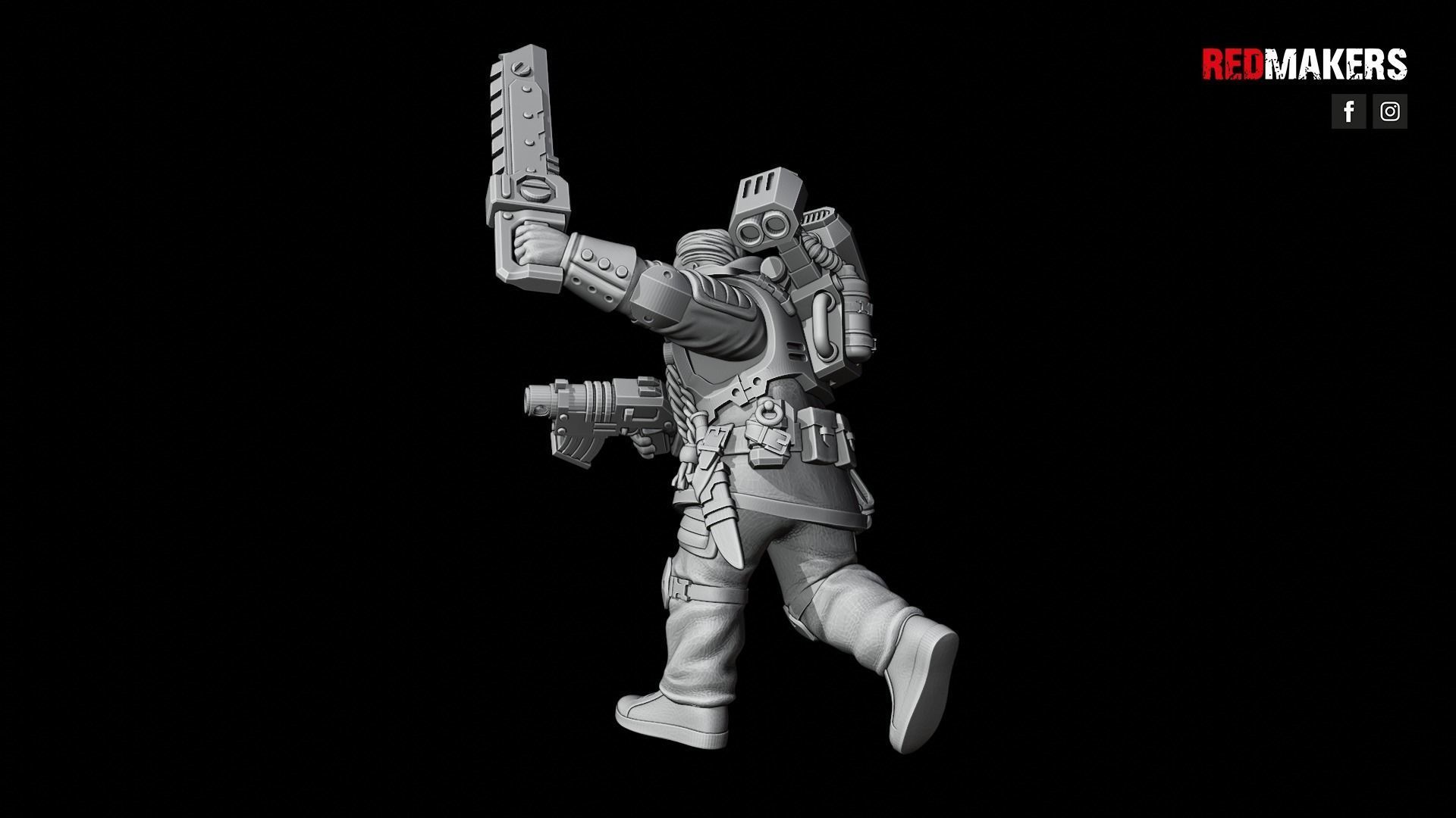 Airborne Division - Officer of the Imperial Force 3D print model_11