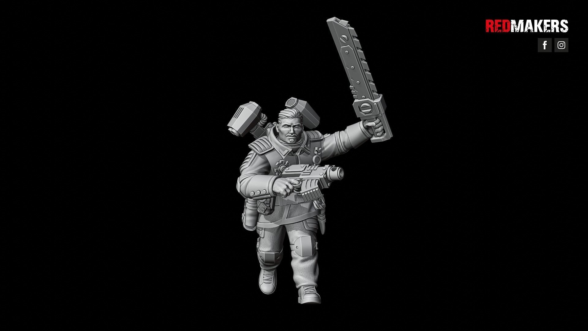 Airborne Division - Officer of the Imperial Force 3D print model_9