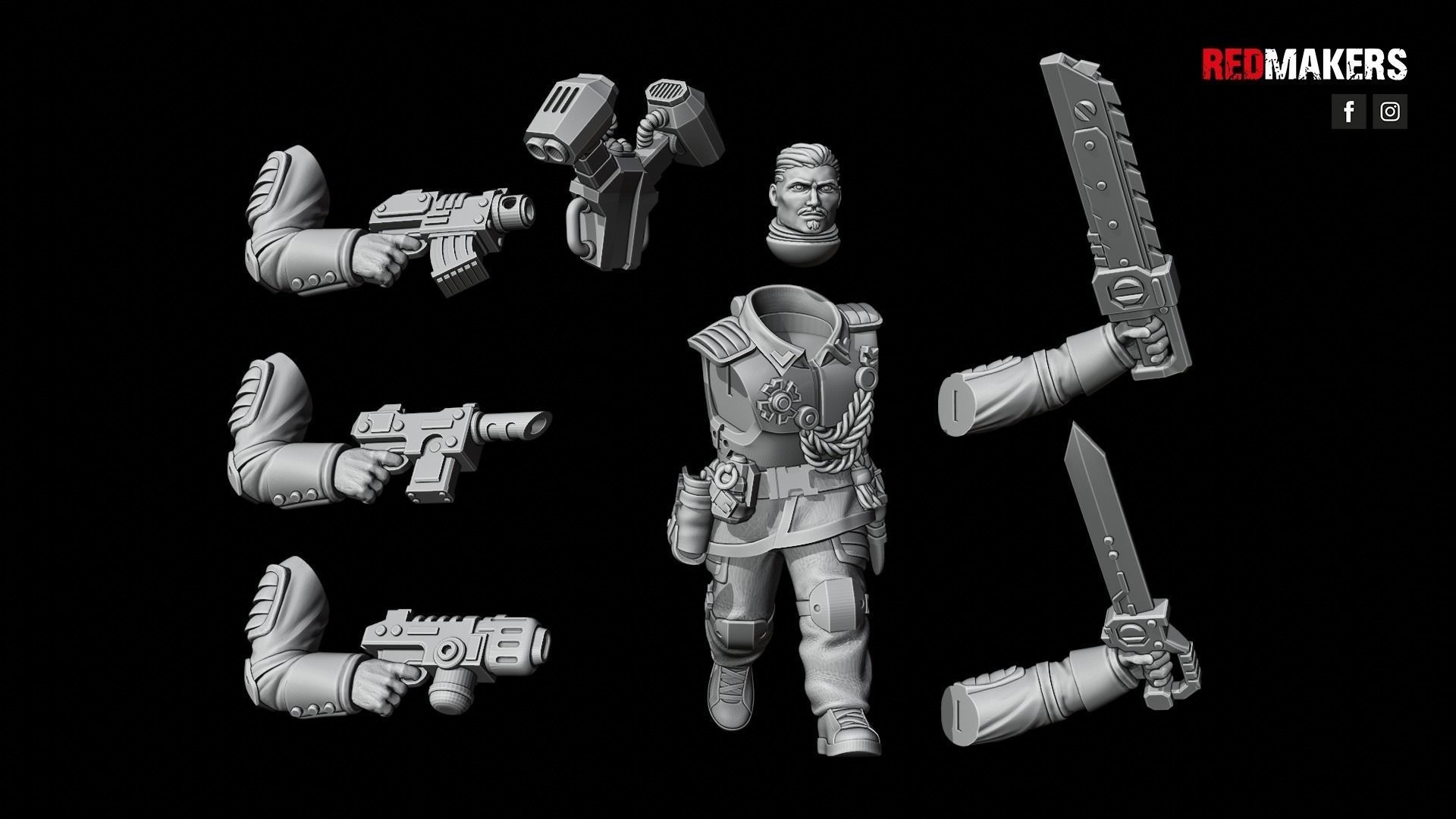 Airborne Division - Officer of the Imperial Force 3D print model_12