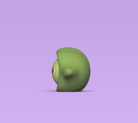 Cute Pea 3D print model_2