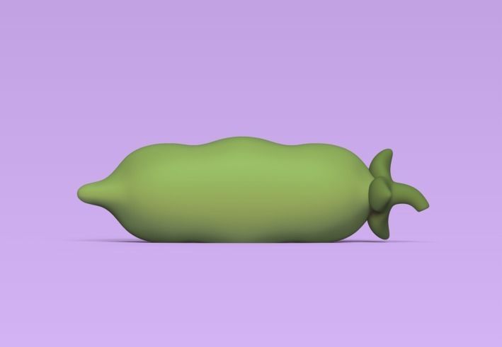Cute Pea 3D print model_3