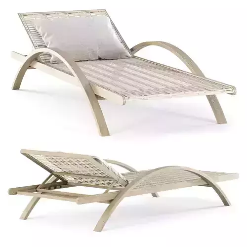 Isabel rattan sunbed IS10 by Bpoint Design 3D model