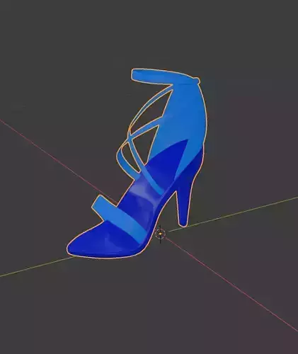 High heels and postal Low-poly 3D model