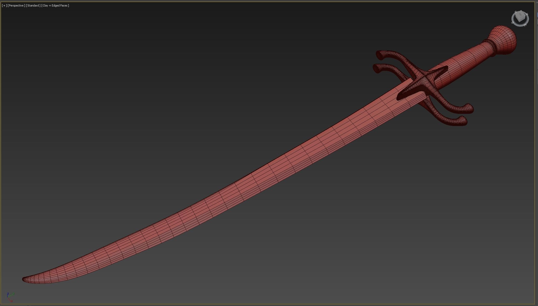 Medieval weapons Low-poly 3D model_6