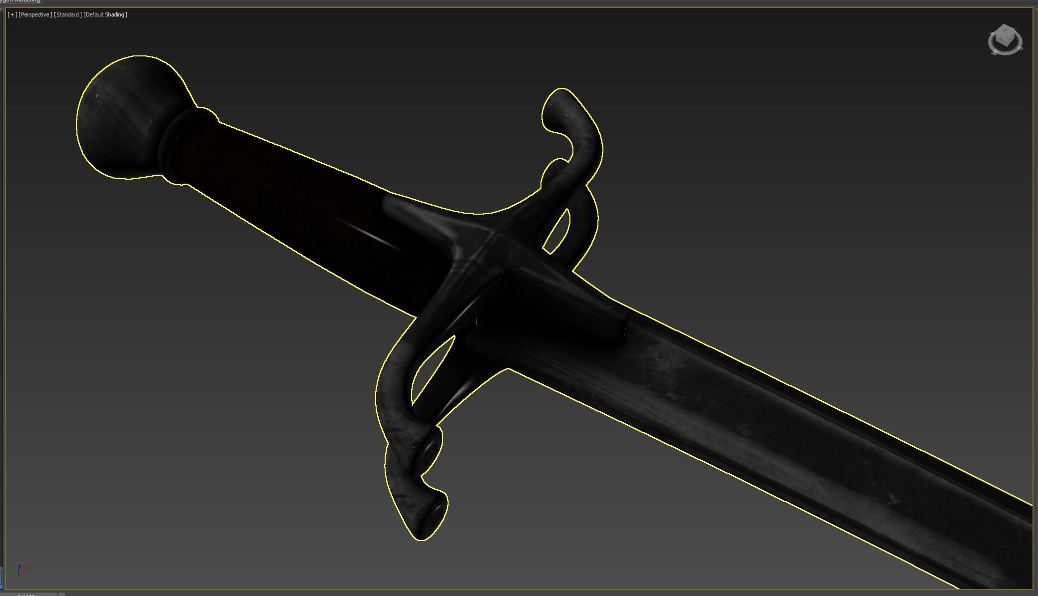 Medieval weapons Low-poly 3D model_9
