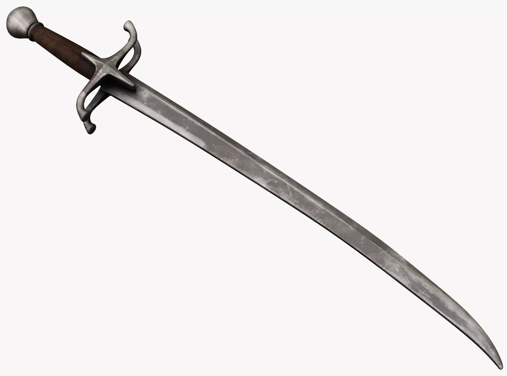 Medieval weapons Low-poly 3D model_0