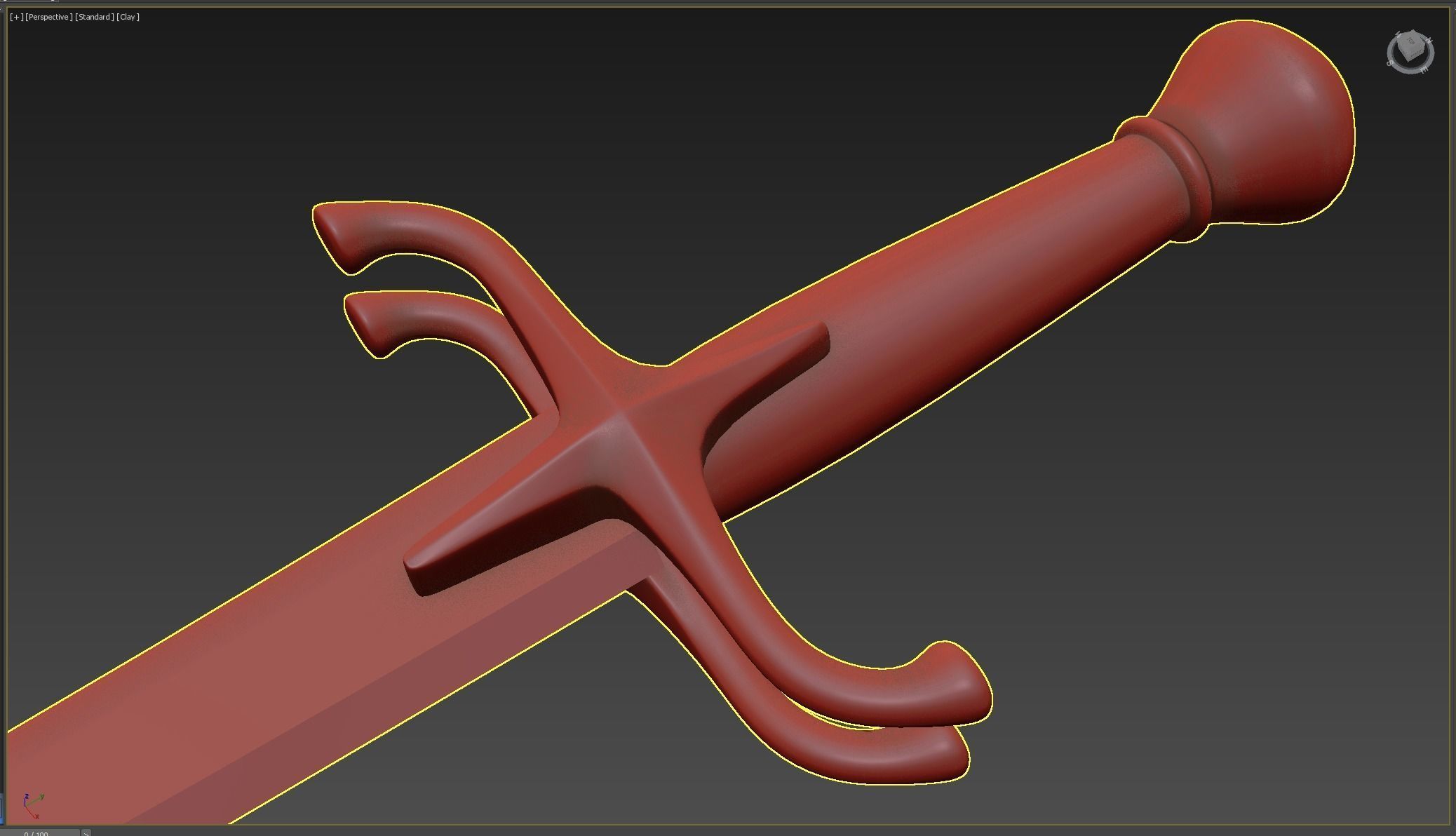 Medieval weapons Low-poly 3D model_7