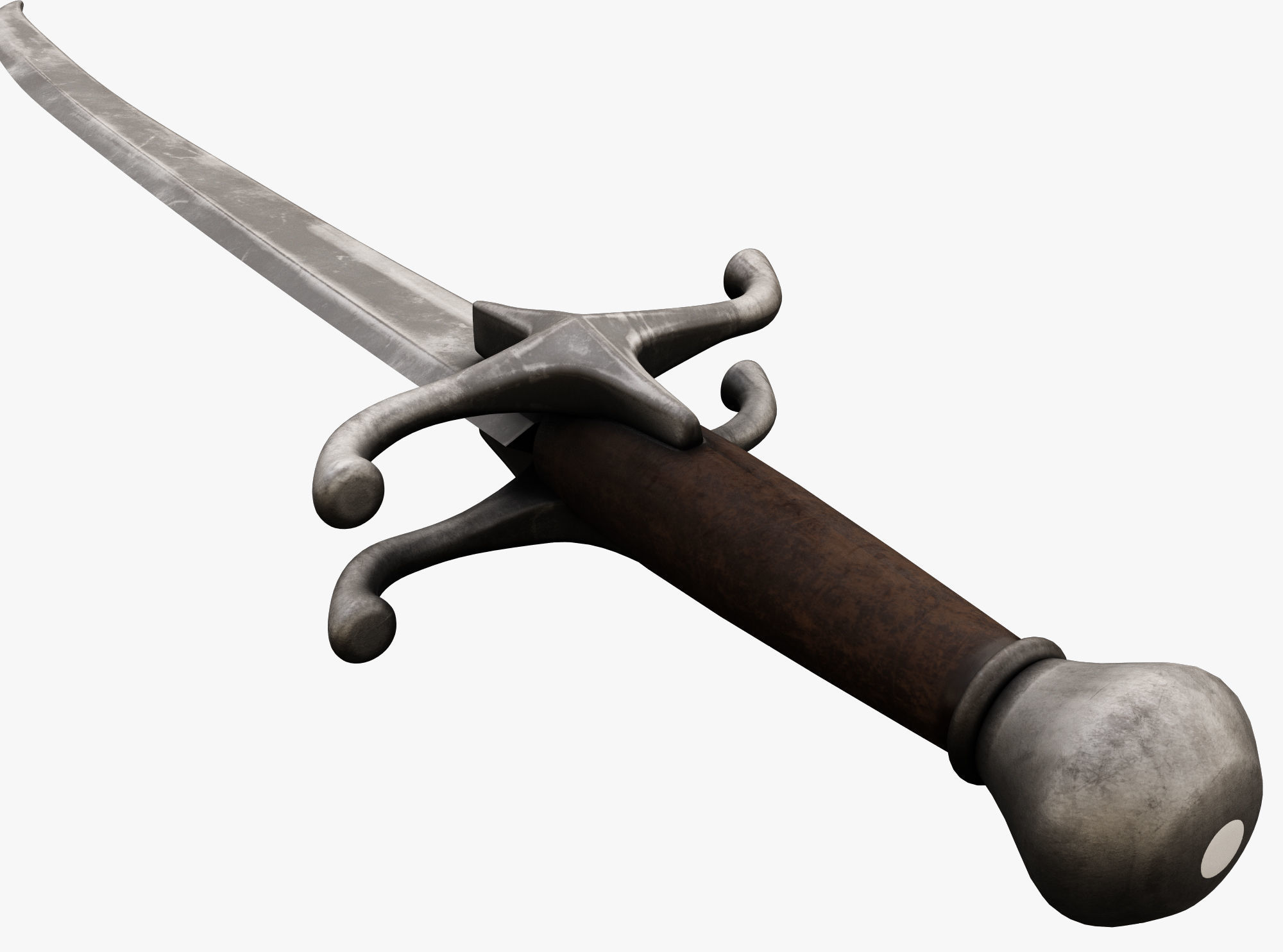Medieval weapons Low-poly 3D model_2