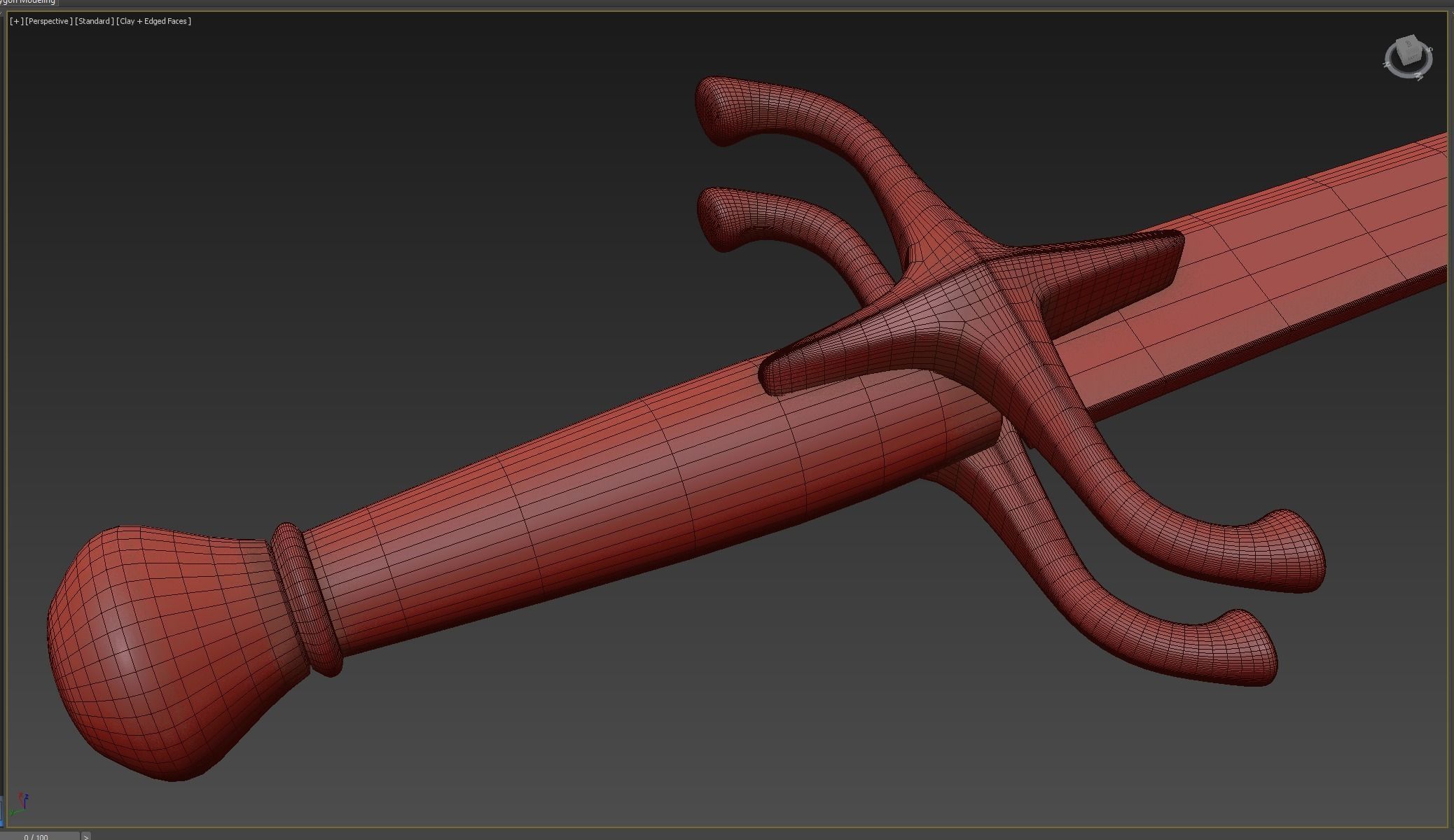 Medieval weapons Low-poly 3D model_5