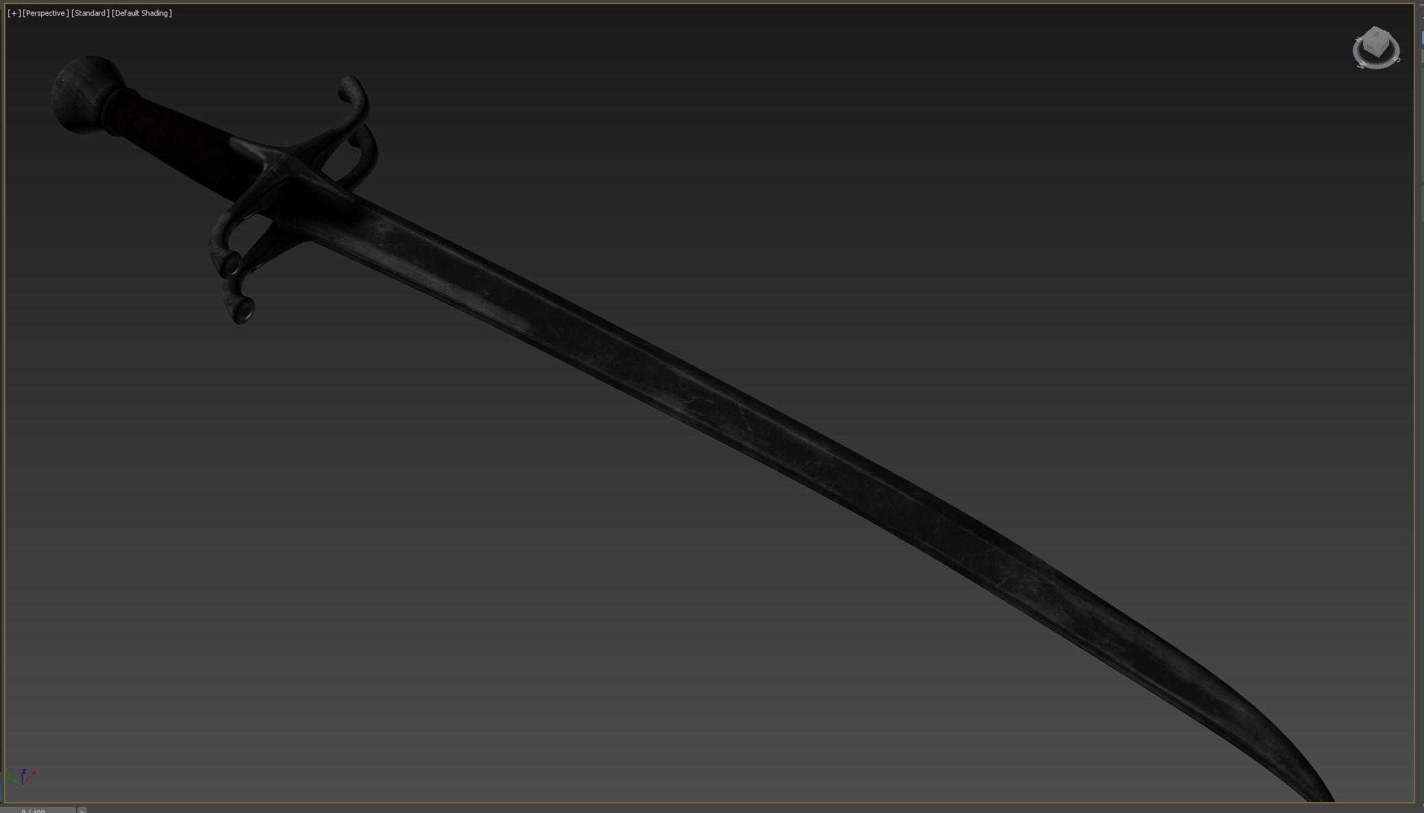 Medieval weapons Low-poly 3D model_8