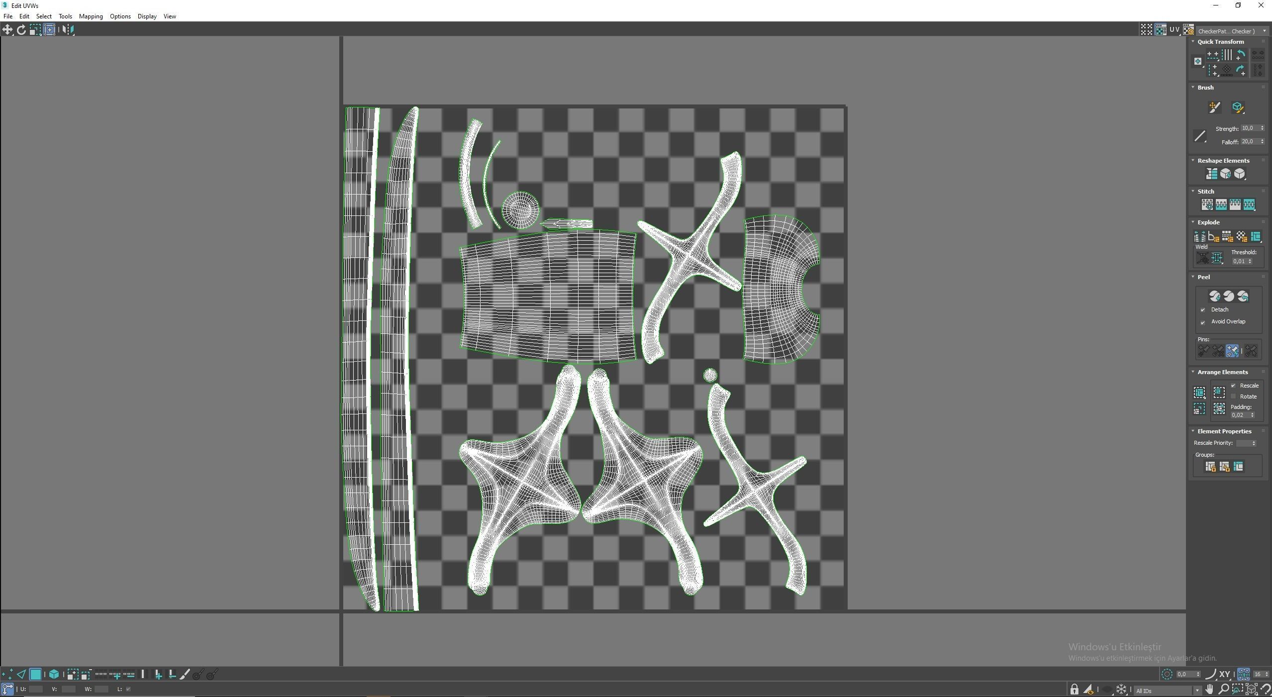 Medieval weapons Low-poly 3D model_10