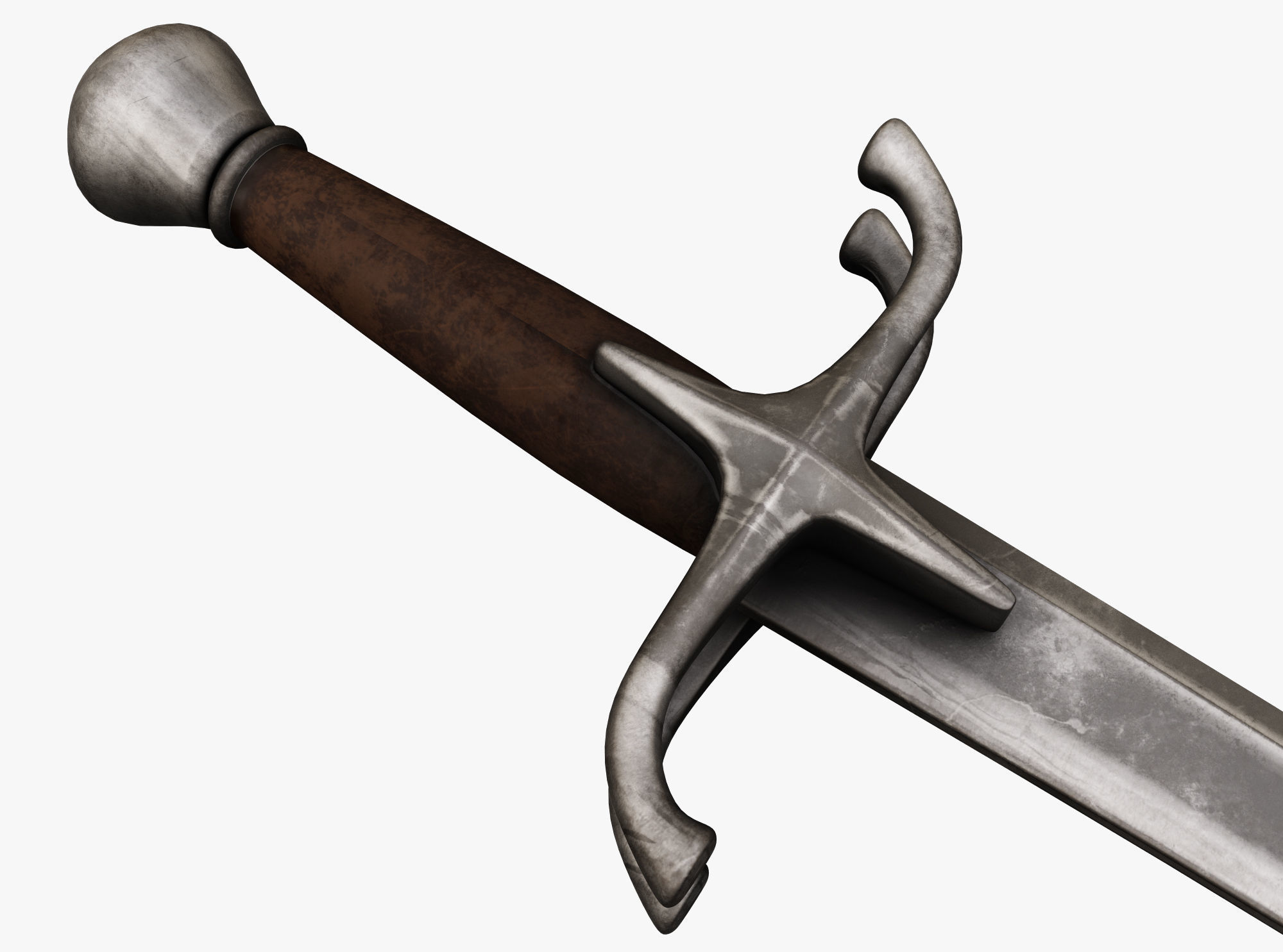 Medieval weapons Low-poly 3D model_1