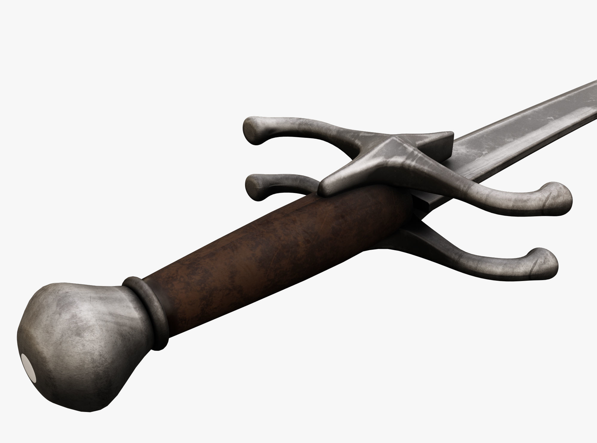 Medieval weapons Low-poly 3D model_3