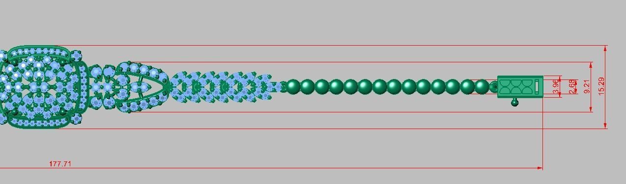 Exclusive Bracelet model 3D printable model 0008-13mal 3D print model_30