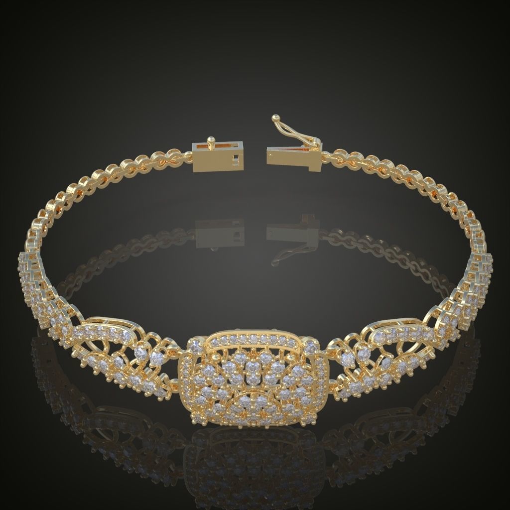 Exclusive Bracelet model 3D printable model 0008-13mal 3D print model_8