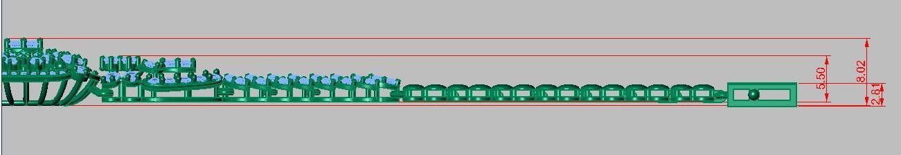 Exclusive Bracelet model 3D printable model 0008-13mal 3D print model_32