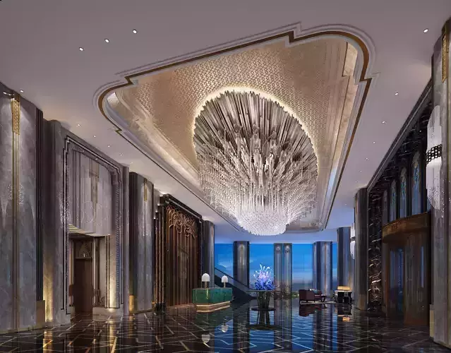 Lobby luxury hotel in beijing