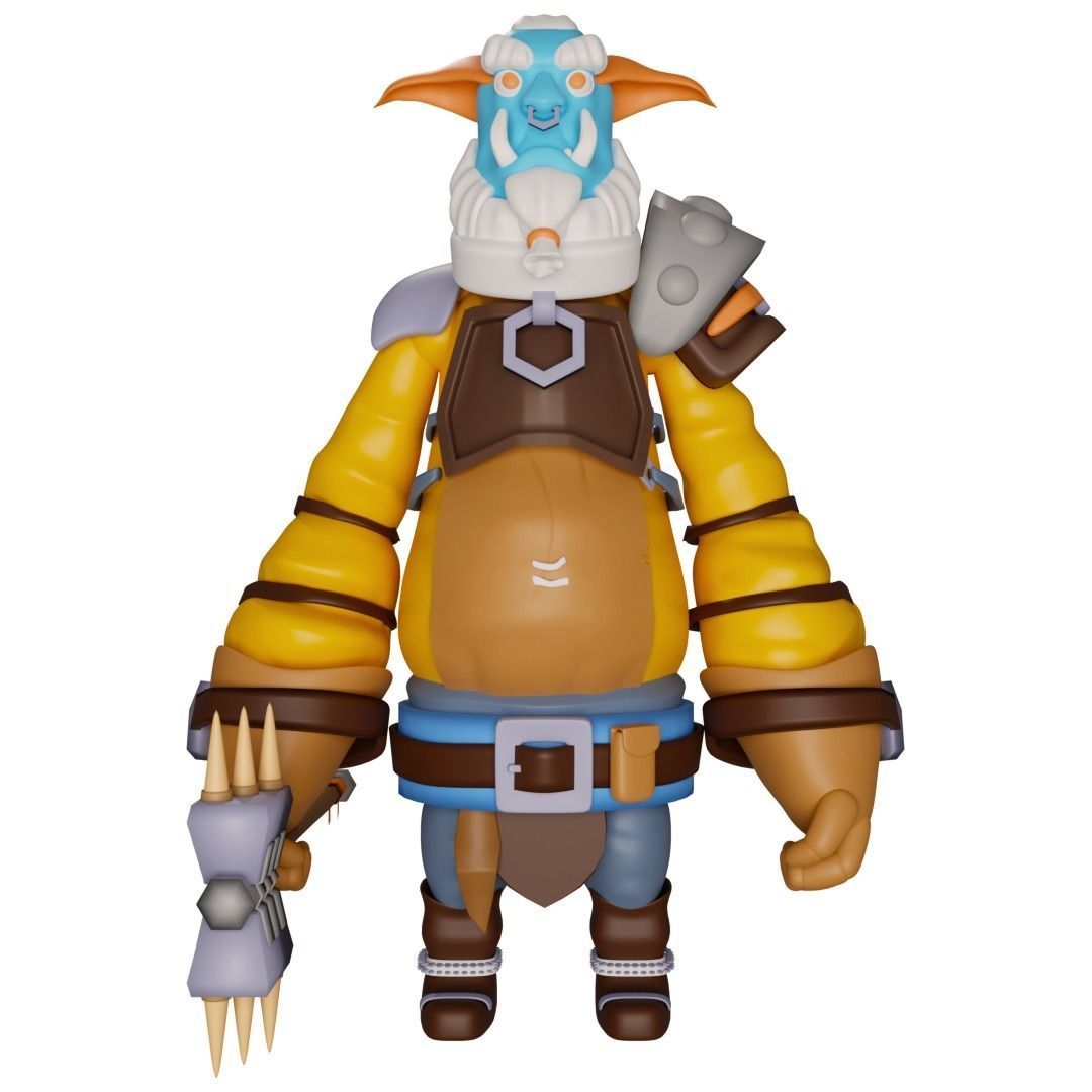 Godzilla world of warcraft action figure 3D model_1