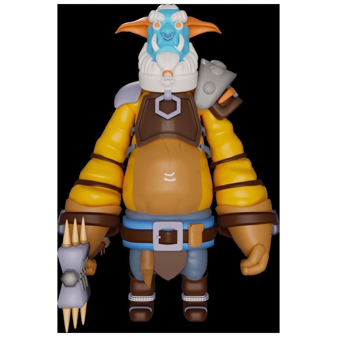 Godzilla world of warcraft action figure 3D model_4