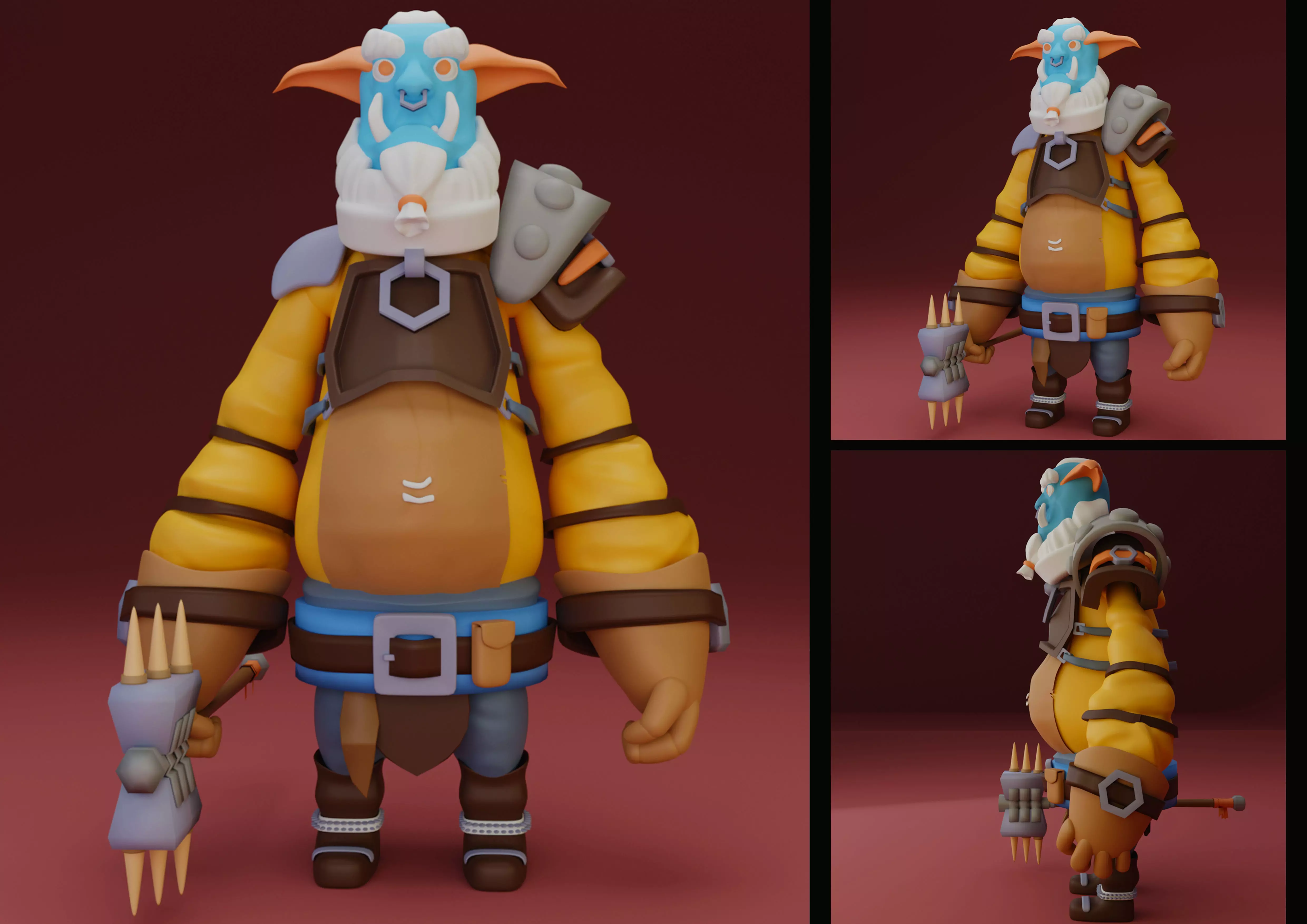 Godzilla world of warcraft action figure 3D model_0