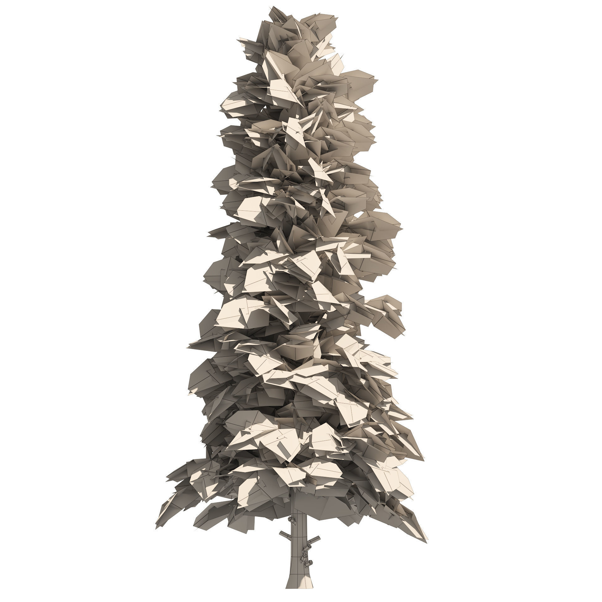 Blue Spruce Pine Trees Low-poly 3D model_4