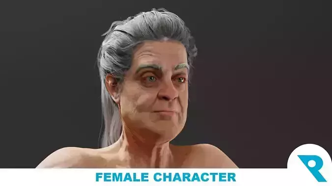 Realistic Male Character - Grand Ma Jane 3D model
