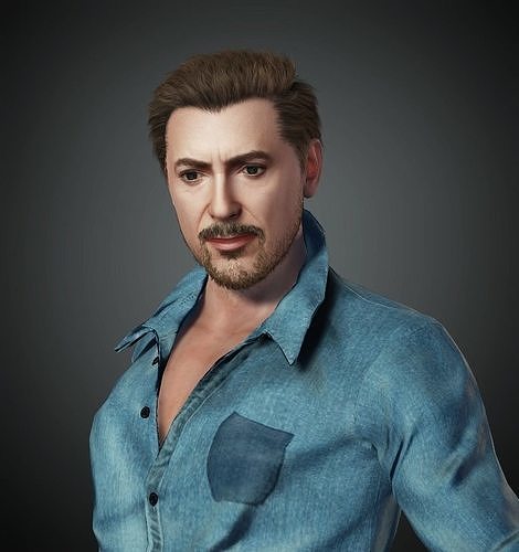 starks man in shirt 3D model