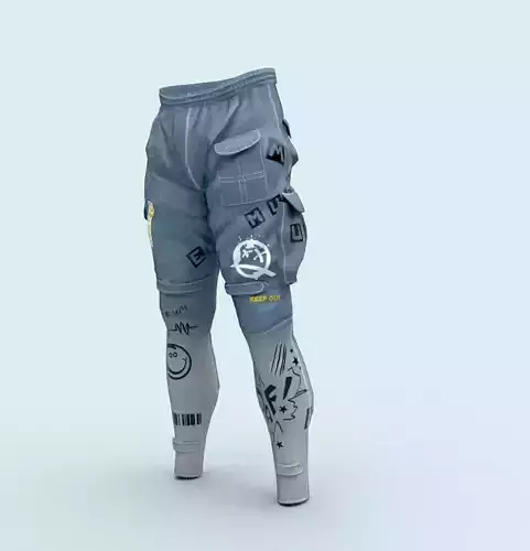 Tactical pants Low-poly 3D model Tactical pants Low-poly 3D model