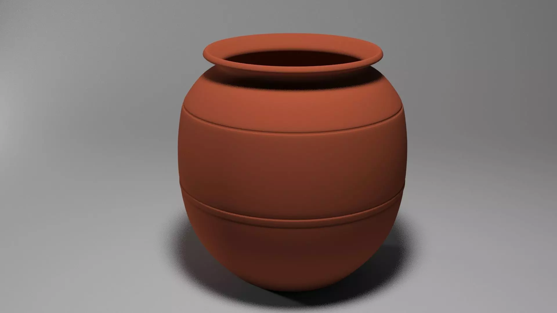 Clay Big Pot Free low-poly 3D model