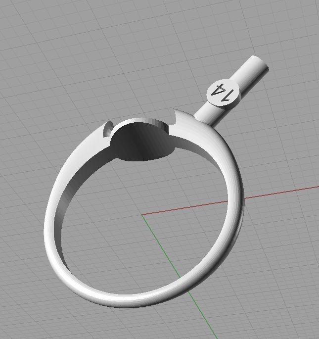 CG364 gold ring with peridot stone 3D print model_3