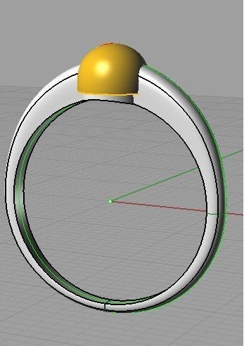 CG364 gold ring with peridot stone 3D print model_5