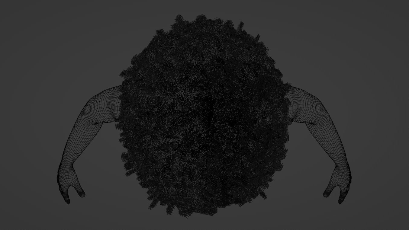 Man with afro and short beard 3D model_13
