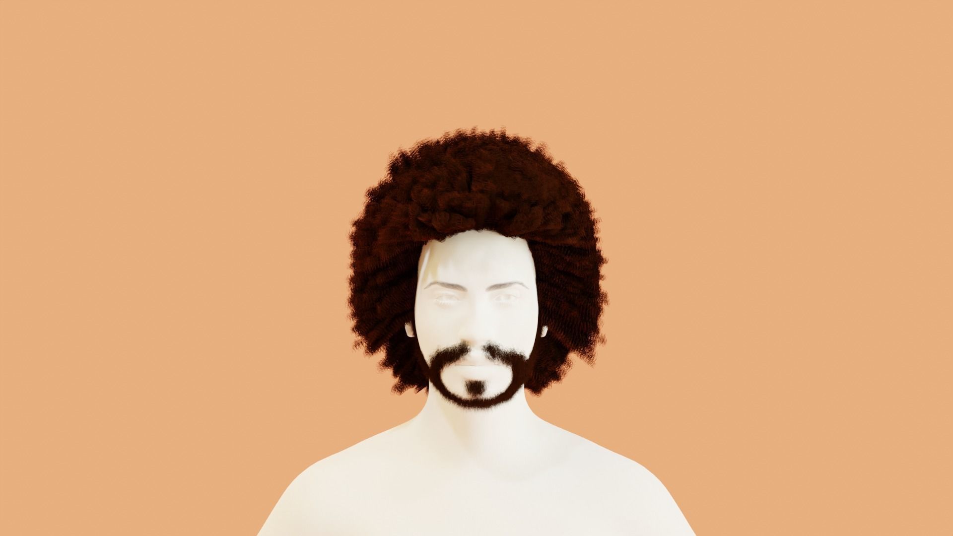 Man with afro and short beard 3D model_6