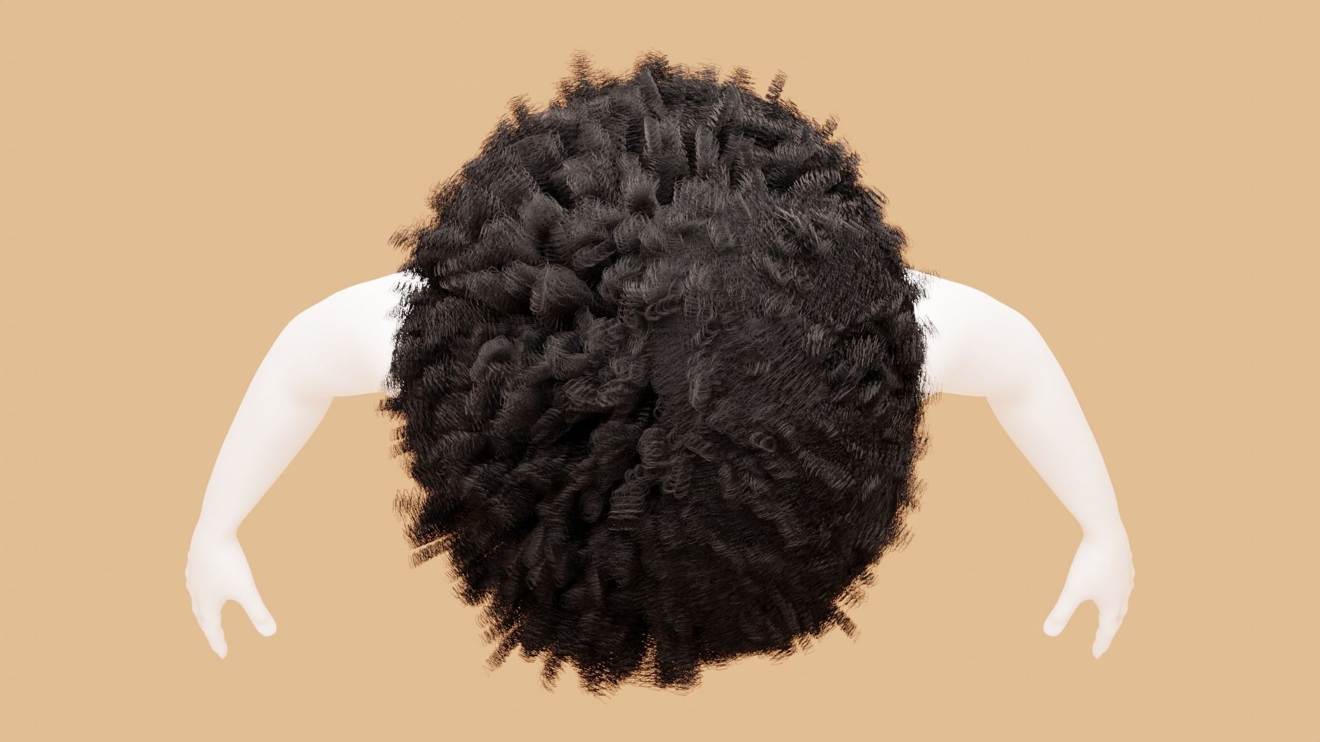 Man with afro and short beard 3D model_12