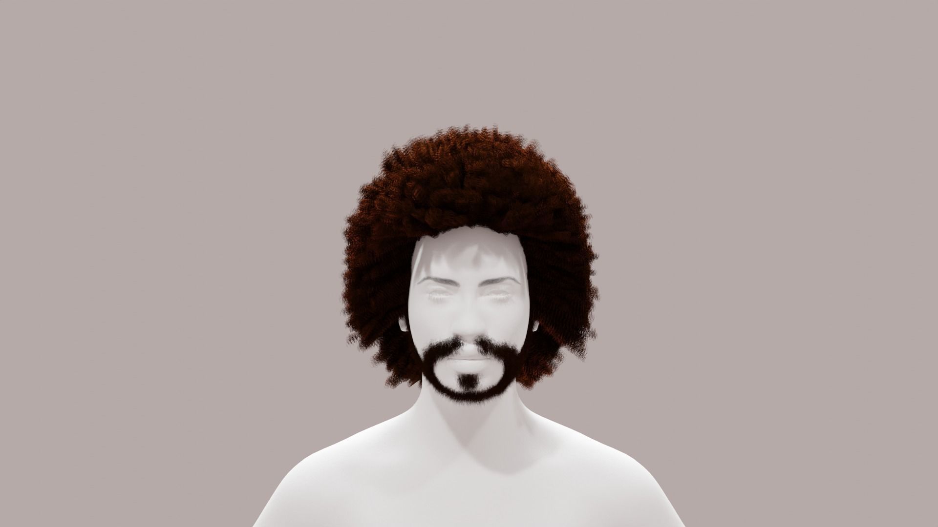 Man with afro and short beard 3D model_7