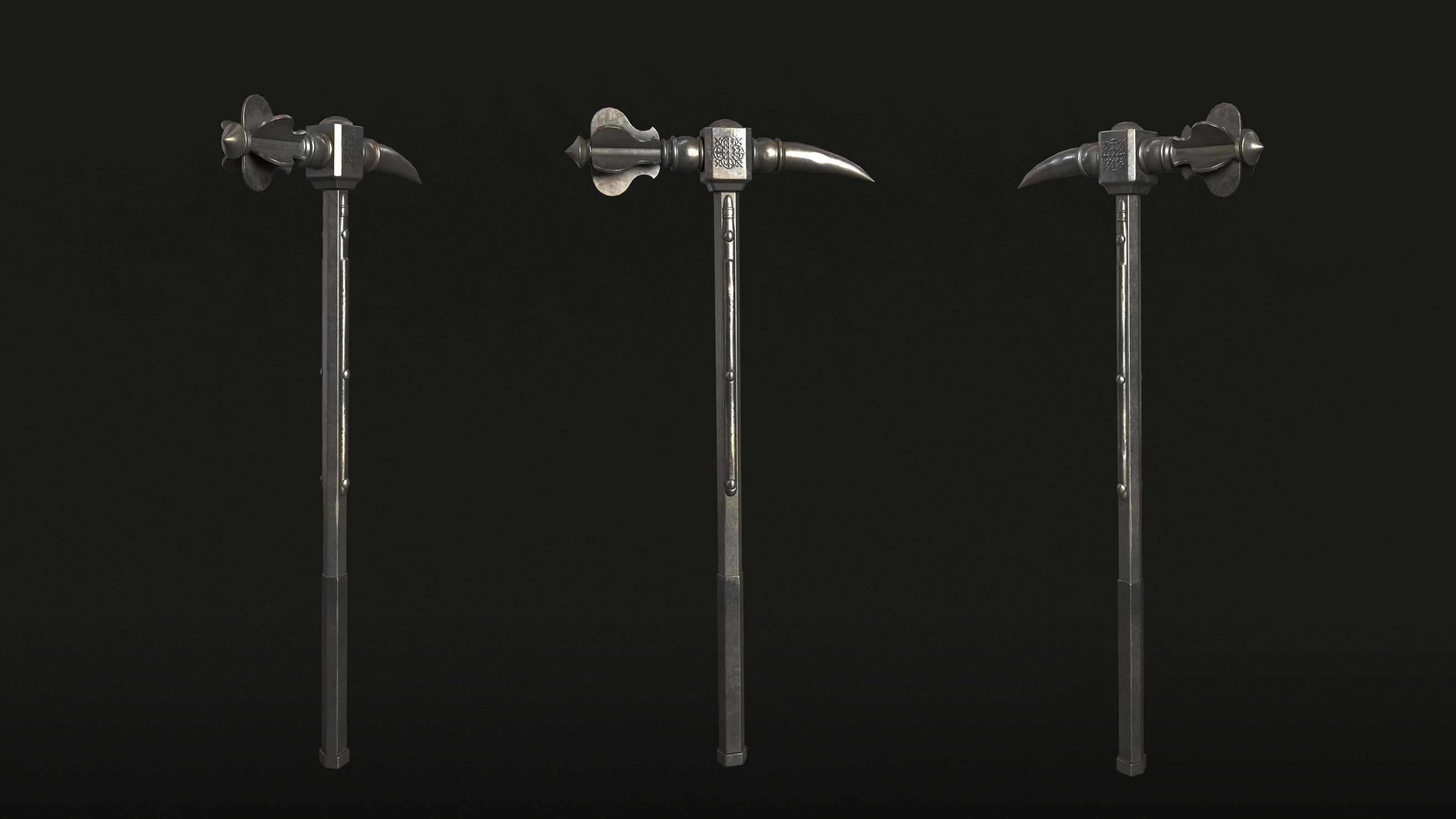 Medieval War Hammer - PBR Asset Low-poly 3D model_5