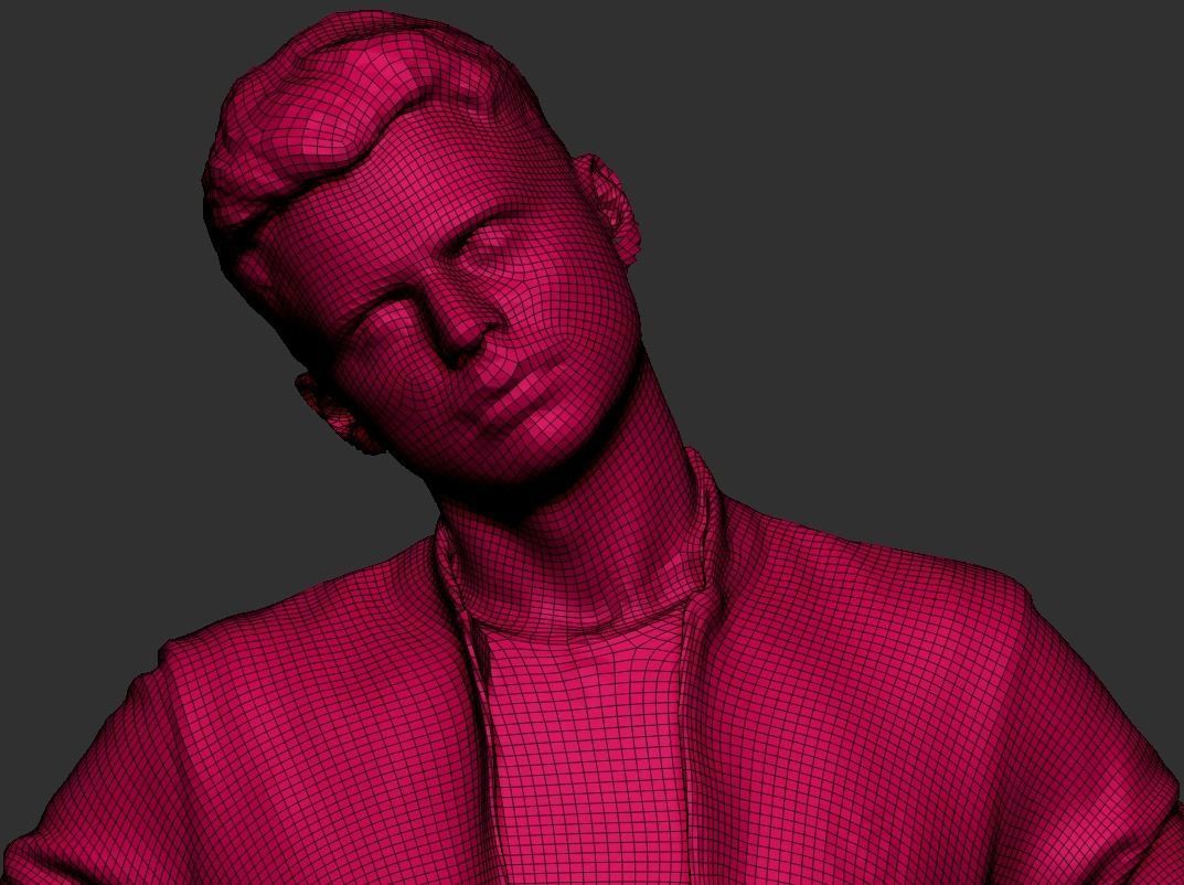 Man in tracksuit doing exercise 371 Low-poly 3D model_8