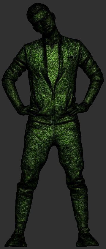 Man in tracksuit doing exercise 371 Low-poly 3D model_5