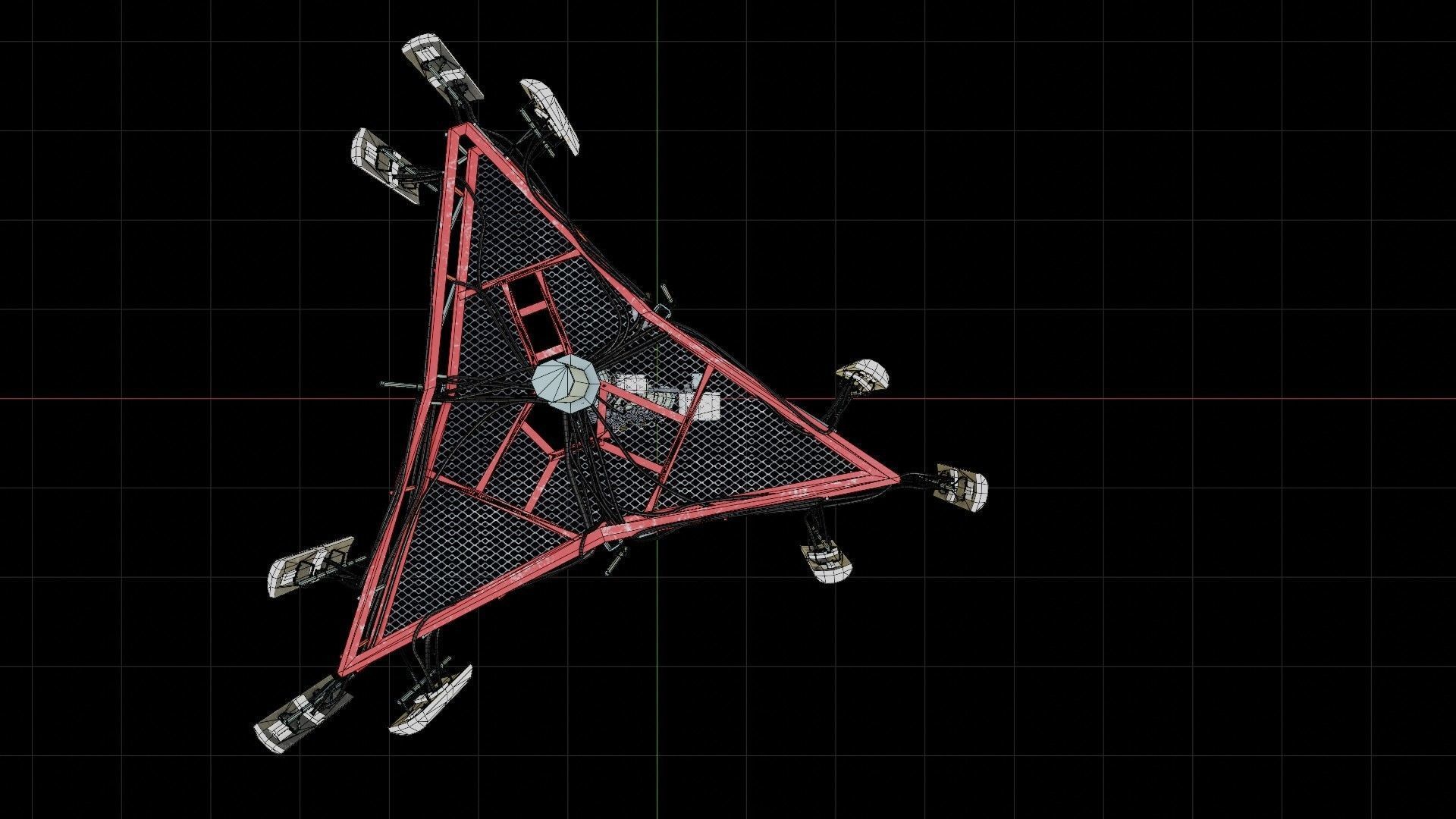 cell-phone communication tower with 4k textures Low-poly 3D model_14