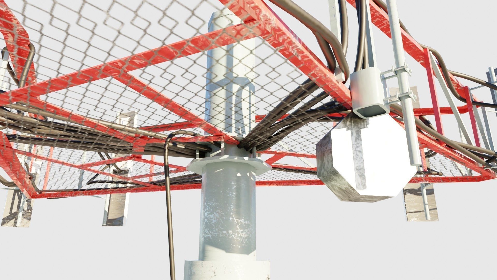 cell-phone communication tower with 4k textures Low-poly 3D model_8