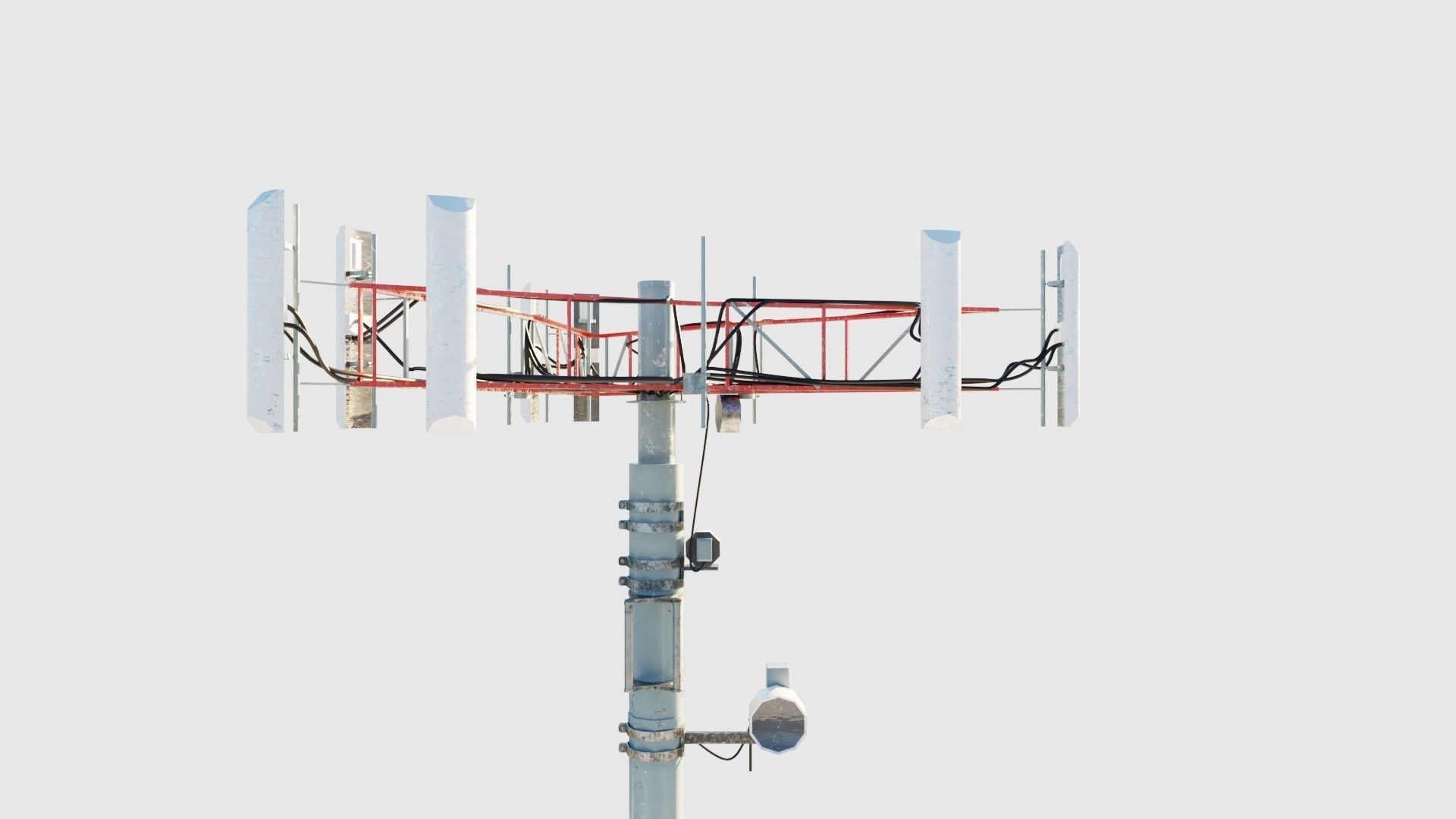 cell-phone communication tower with 4k textures Low-poly 3D model_2