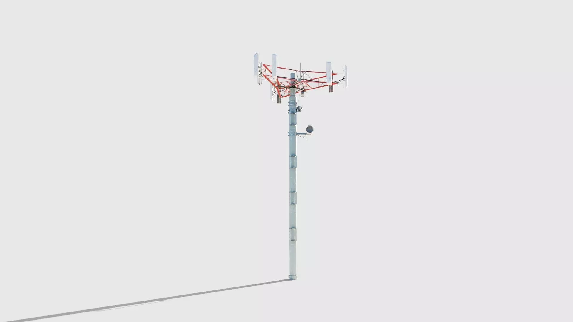 cell-phone communication tower with 4k textures Low-poly 3D model_0