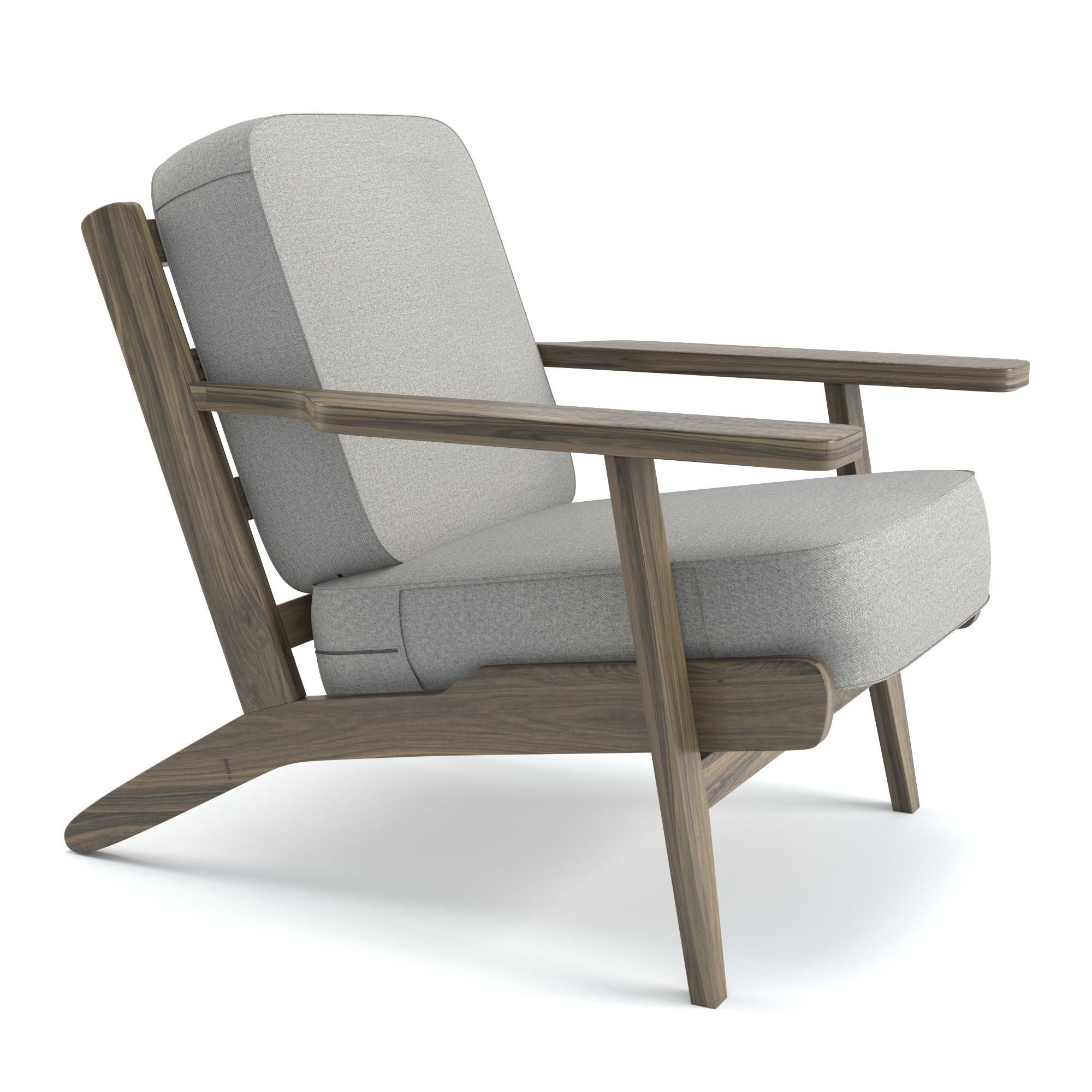 Armchair lounge chair 3D model_2