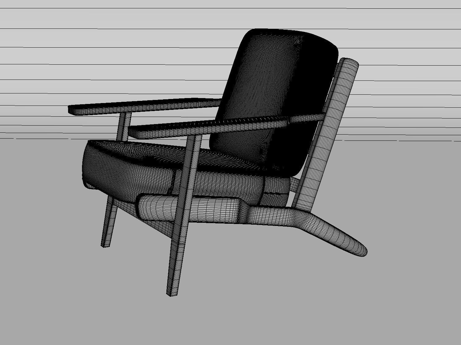 Armchair lounge chair 3D model_15