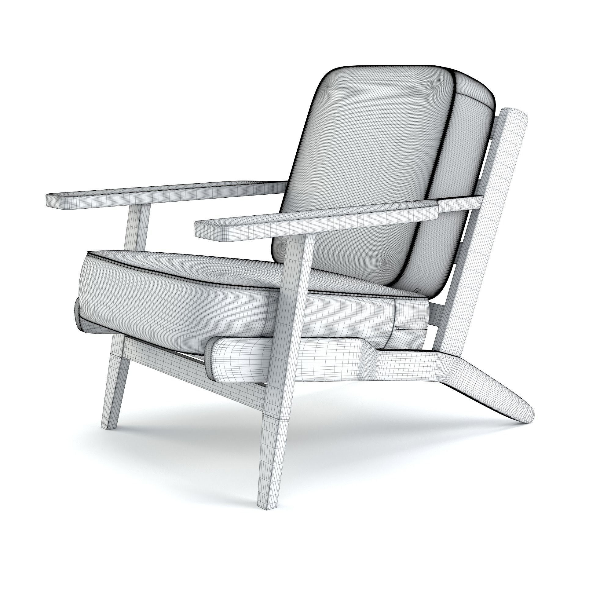 Armchair lounge chair 3D model_6