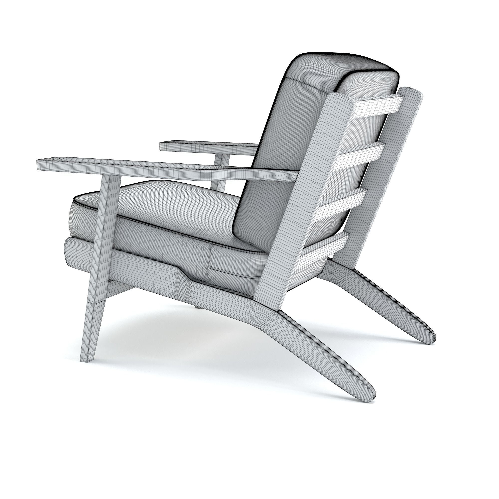 Armchair lounge chair 3D model_10
