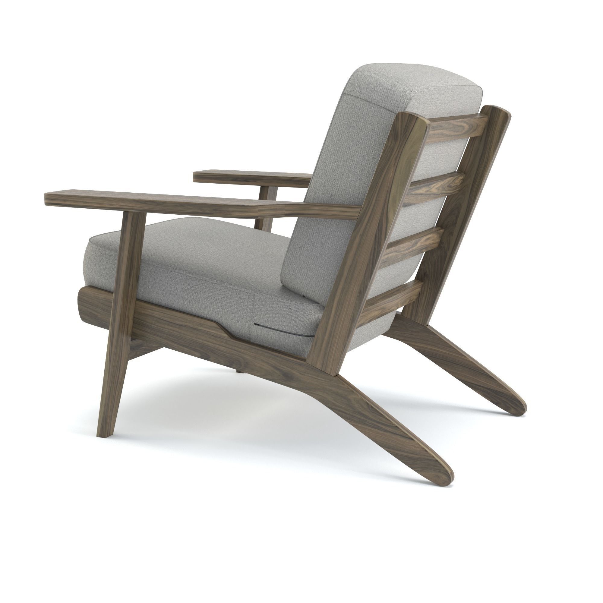Armchair lounge chair 3D model_5