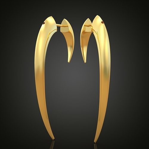 Earring 3D model 3D printable model 0001-8ol 3D print model