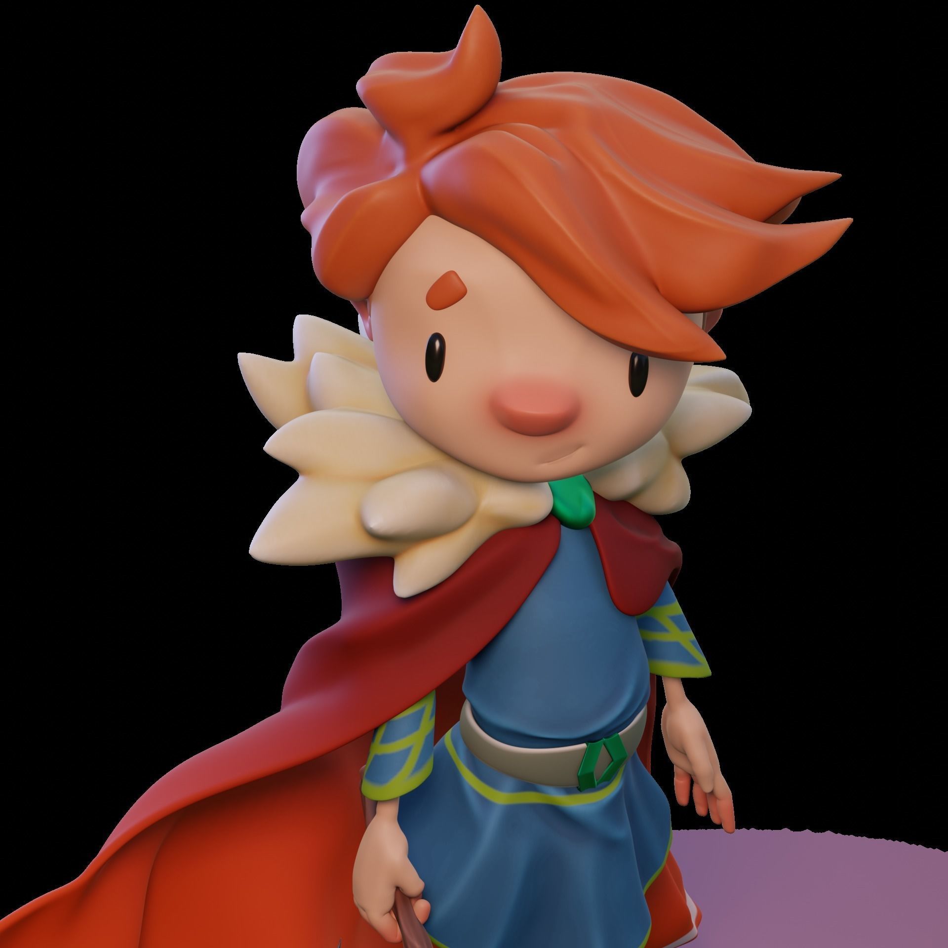 Stylized cartoon character Hunter Ivan 3D model_10