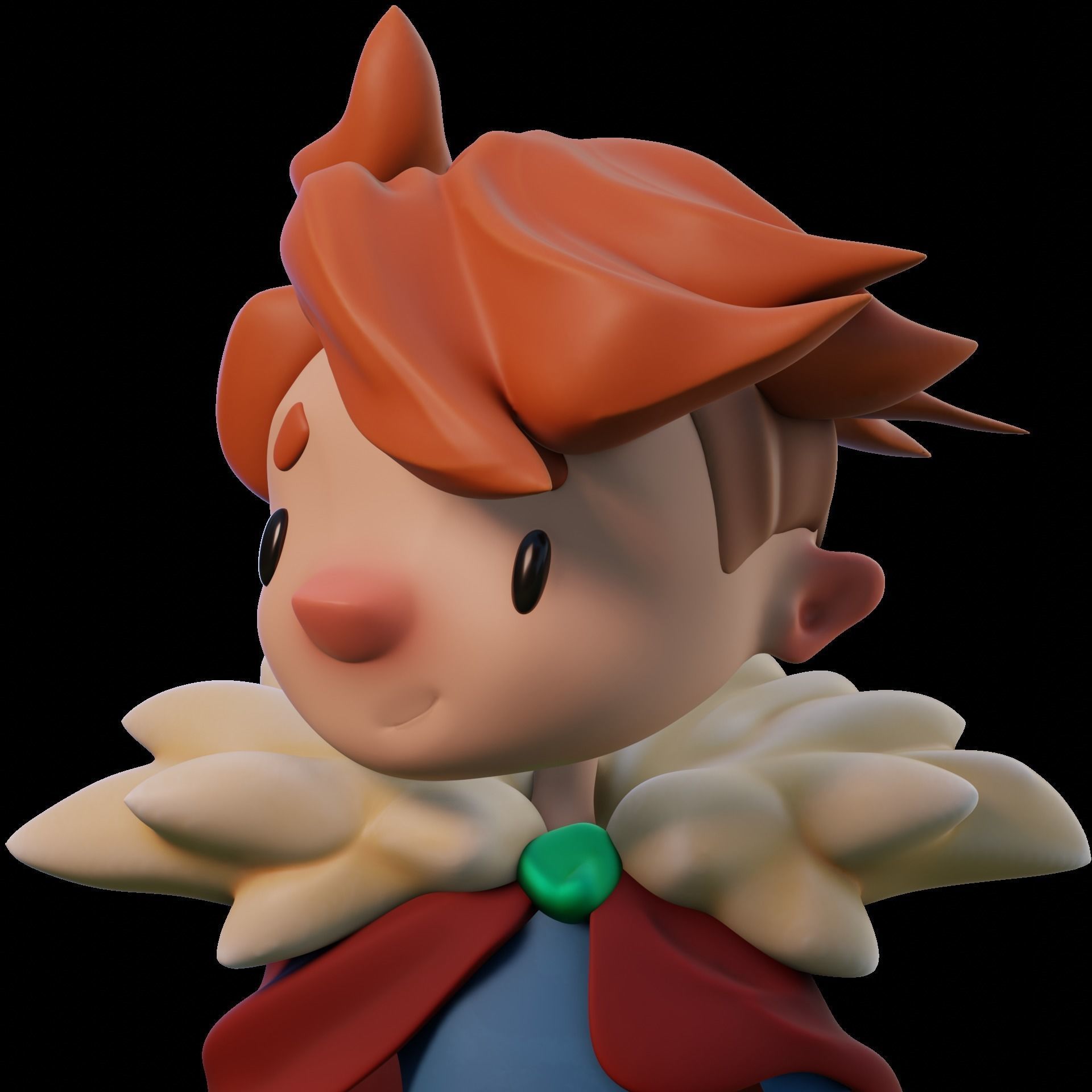 Stylized cartoon character Hunter Ivan 3D model_11